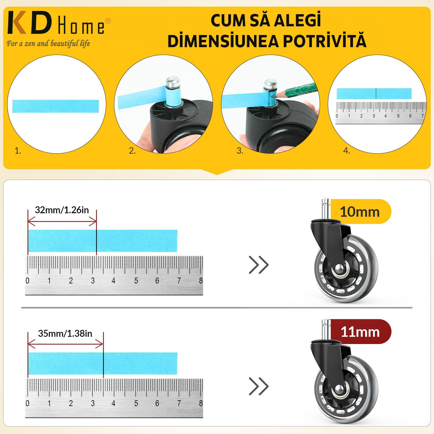 Set De 5 Roti Din Silicon KD Home GlidePro 5 Set De 5 Roti Din Silicon KD Home GlidePro 5